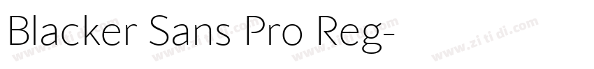 Blacker Sans Pro Reg字体转换